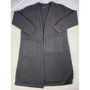 Simple Vera Wang Black Sherpa 3/4 Length Jacket Sweater XL